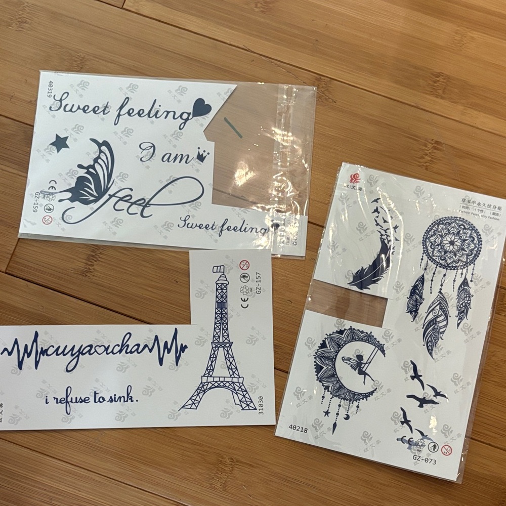 Long Lasting Temporary Tattoos Opened
